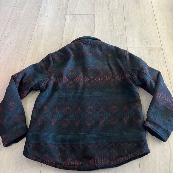 Jachs Men's Wool Blend Sherpa Lined Flannel Shirt Jacket size L - Picture 5 of 8